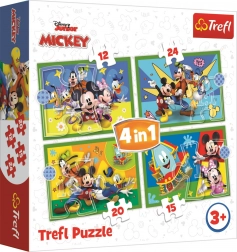Puzzle 4în1 MICKEY ȘI PRIETENII