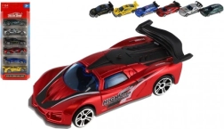 Set de 6 mașinuțe de curse – metal și plastic, 8 cm, rulare liberă