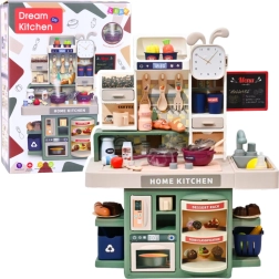 Bucătărie pentru copii cu abur, lumini și sunete – 33 accesorii