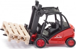 Stivuitor LINDE 1:50 – model metalic SIKU cu paleți