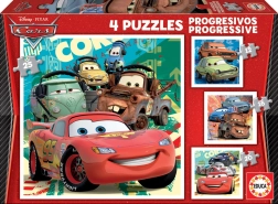 Educa puzzle mașini 2 – 4în1 (12, 16, 20, 25 piese)
