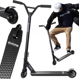 Trotinetă pentru cascadorii STIV roți 100mm construcție întărită neagră GIMME