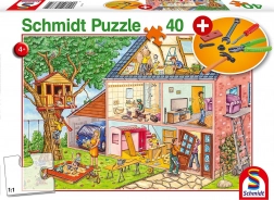 Puzzle Schmidt Meșteri harnici 40 piese cu unelte pentru copii