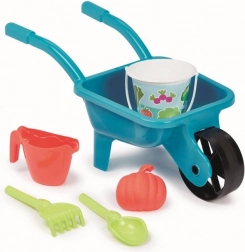 Roabă de grădină cu stropitoare și găleată