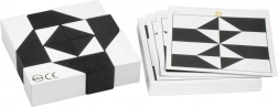 Detoa puzzle tangram alb-negru
