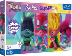Puzzle Trefl Super Shape XL Trolls: jocuri de troli 104 piese