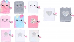 Jurnal cu încuietoare, din pluș, 10,5 × 15 cm, 70 de pagini neliniate