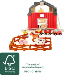 Fermă din lemn cu accesorii SMALL FOOT, 19 piese