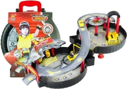 Parcare cu două etaje pentru mașini în valiză în formă de roată