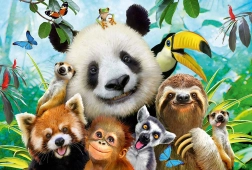 Puzzle distracție cu animale 200 piese