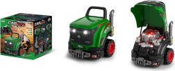Tractor mecanic pentru copii, verde, cu sunet, lumină și abur