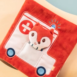 Lilliputiens - carte textilă cu vulpea doctor Alice