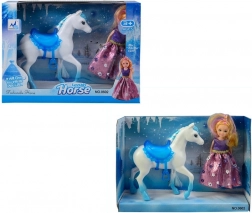 Păpușă cu cal 15 cm