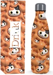 Termos cu pisică portocalie 500 ml