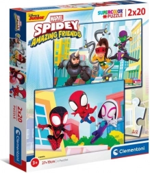 Puzzle 2x20 piese MARVEL Spidey și prietenii lui uimitori