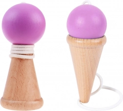 Joc de îndemânare din lemn – prinde bila