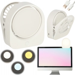 Lampiță de citit cu clips, fără fir – albă