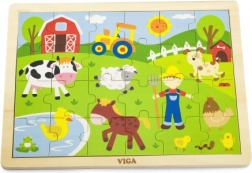 Puzzle din lemn Viga fermă pentru copii