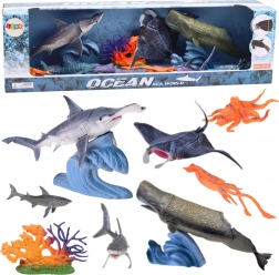 Set de figurine animale marine cu elemente mobile