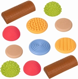 Pistă senzorială de echilibru pastelată – 11 elemente