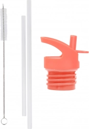 A Little Lovely Company set de capac, periuță și pai pentru sticla din inox 350 ml – Distracție