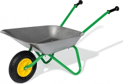 Roabă metalică pentru copii Rolly Toys, gri