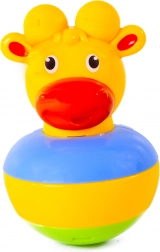 Jucărie girafă care nu se răstoarnă cu clopoțel (roly‑poly)