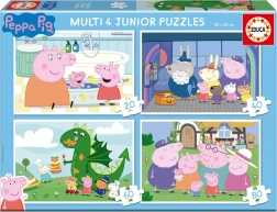 Puzzle Peppa Pig 4în1 (20, 40, 60, 80 piese) EDUCA