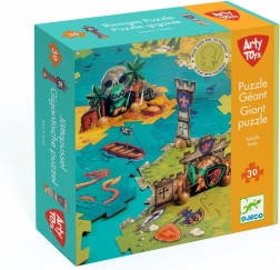 Djeco puzzle gigantic – bătălie – 30 piese