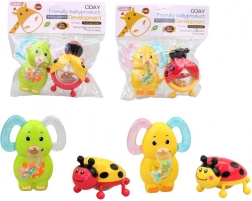 Zornăitoare pentru bebeluși, 2 buc (12 × 9 cm)