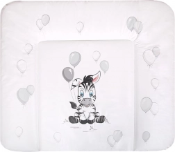 Salteluță de înfășat moale NEW BABY Zebra 85 × 70 cm albă