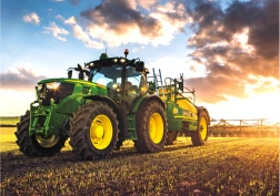 Pictură cu diamante Tractor John Deere pe câmp 30x40cm