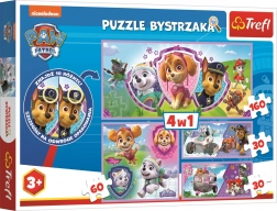 Puzzle cu căutarea diferențelor Patrula Cățelușilor de la Trefl 4v1