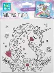 Set creativ de pictură Canvas Păsărică TOYSINN 15 × 15 cm