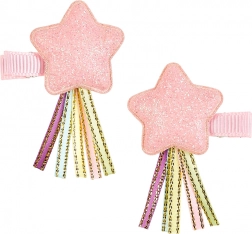 Agrafe de păr cu stea roz pentru copii