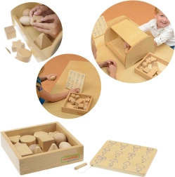 Ghicește prin Atingere Descoperă Formele 12 Piese Masterkidz