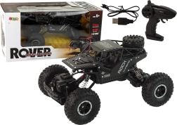 RC Rover 1:16 mașină neagră cu telecomandă