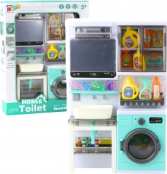 Baie pentru copii cu mașină de spălat, chiuvetă și efecte luminoase și sonore