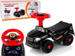 Trotinetă fără pedale pentru copii cu claxon – negru