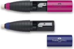 ascuțitoare cu radieră FABER-CASTELL, mix de culori