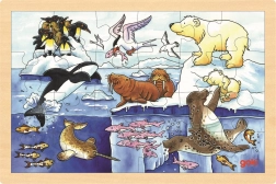 Puzzle din lemn Animale arctice