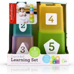 Infantino pahare stivuibile cu mingiuță