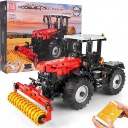 Set de construcție RC tractor roșu 2716 piese cu accesorii interschimbabile