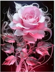 Mozaic de diamante Flori Roz