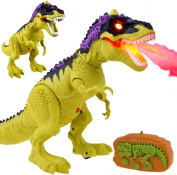 Dinozaur RC interactiv T‑Rex cu efect de fum