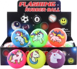 Minge de cauciuc unicorn cu lumină 5,5 cm