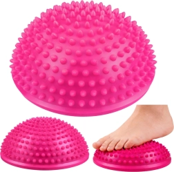 Semisferă senzorială de echilibru cu proeminențe pentru masaj, roz, 16 cm