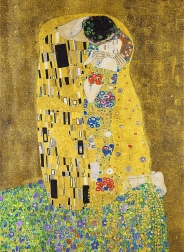 Puzzle de lemn Gustav Klimt - Sărutul 200 de piese