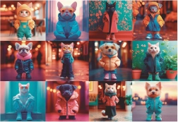 Puzzle Animale la modă 200 piese