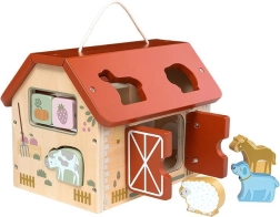 Căsuță Montessori din lemn cu tematică agricolă Baby Mix